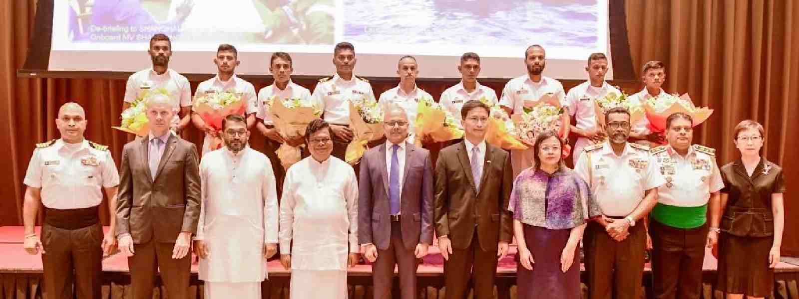 Sri Lanka Navy divers felicitated by China